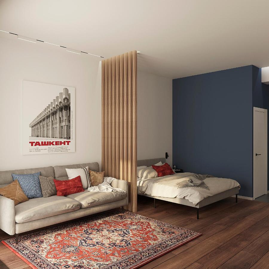 Blueloft 52 I Tashkent Apartment With Balcony Ngoại thất bức ảnh